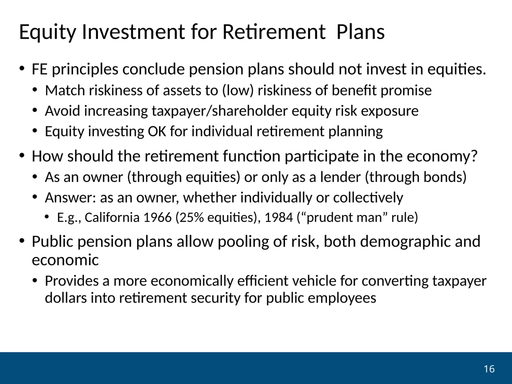 NCPERS presents Financial Economics and the - slide 16 of 30