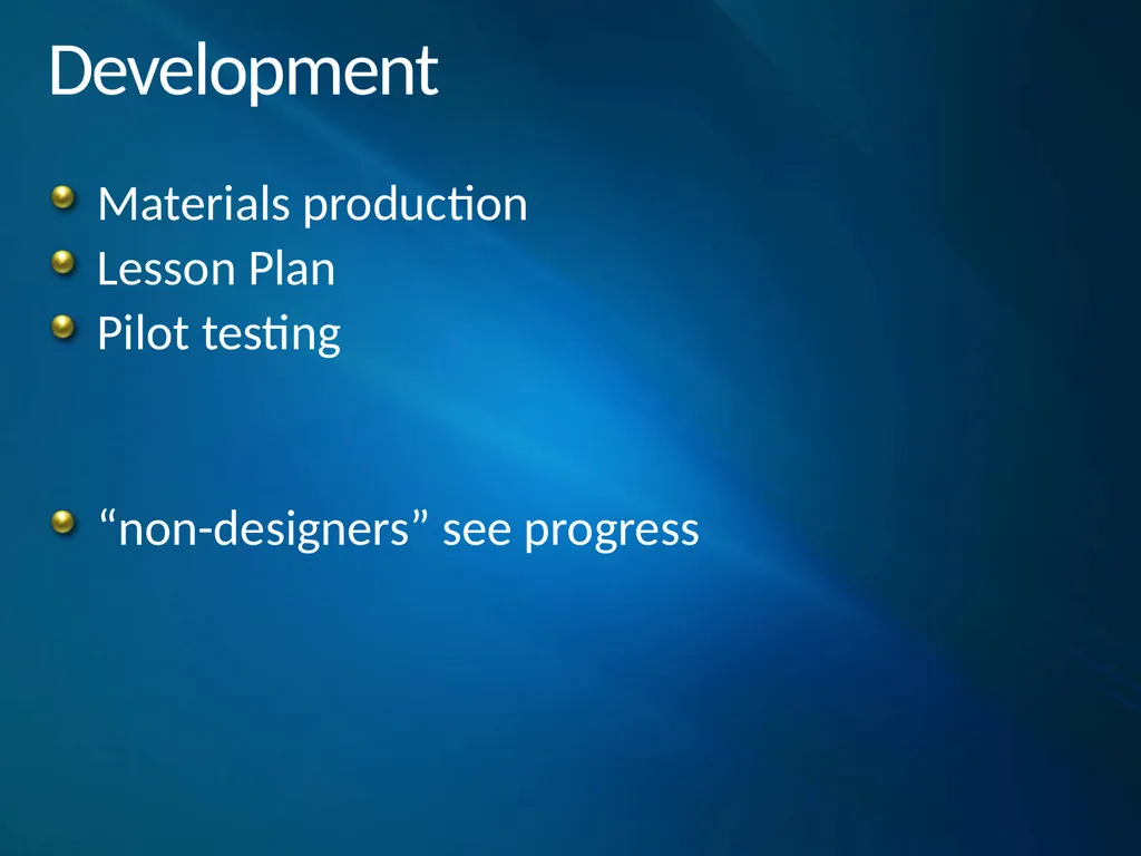 ADDIE Model Instructional System Development - slide 9 of 20