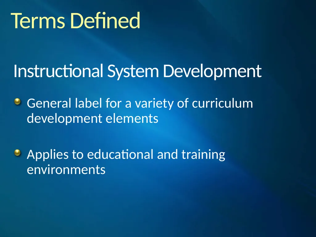 ADDIE Model Instructional System Development - slide 2 of 20