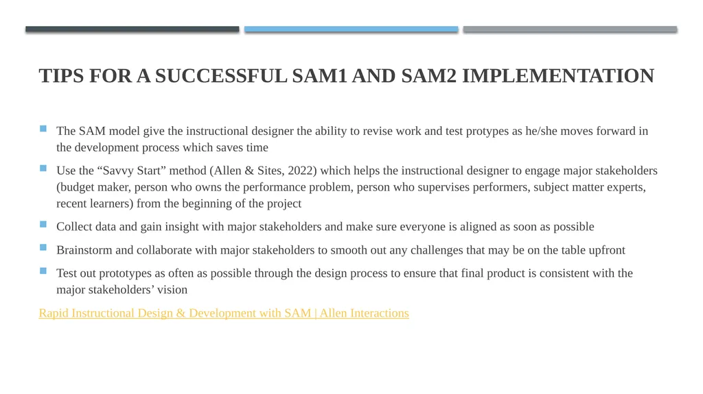 Successive Approximation Model (SAM) EDT 610: - slide 7 of 9