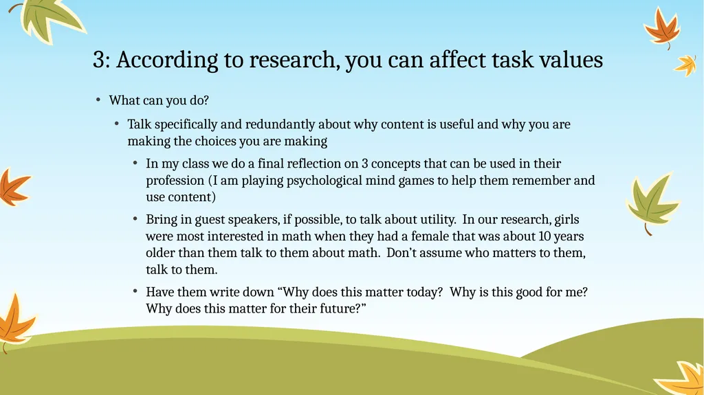 Scholarship of Teaching & Learning: Practical - slide 9 of 22