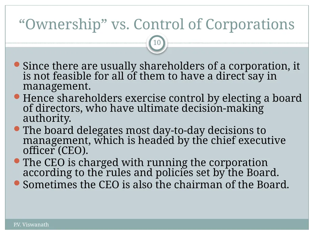The Corporation and How it Functions P.V. - slide 10 of 48