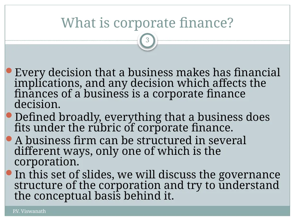 The Corporation and How it Functions P.V. - slide 3 of 48