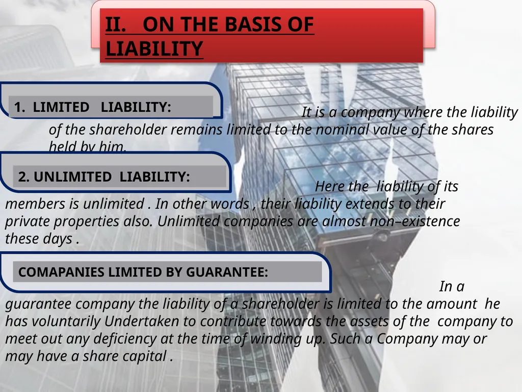 TYPES O COMPA F NIES Its voluntary incorporated - slide 6 of 25