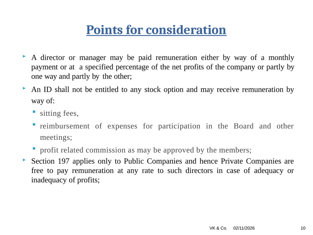 1 Managerial Remuneration Ambika Mehrotra Vinod - slide 10 of 25