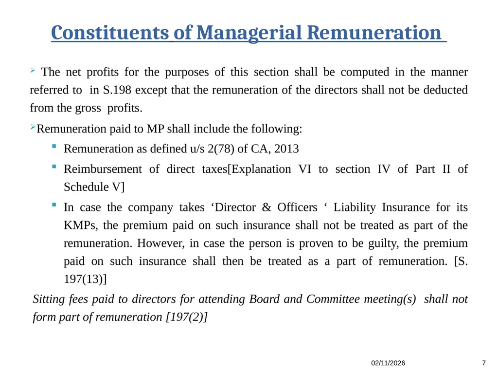 1 Managerial Remuneration Ambika Mehrotra Vinod - slide 7 of 25