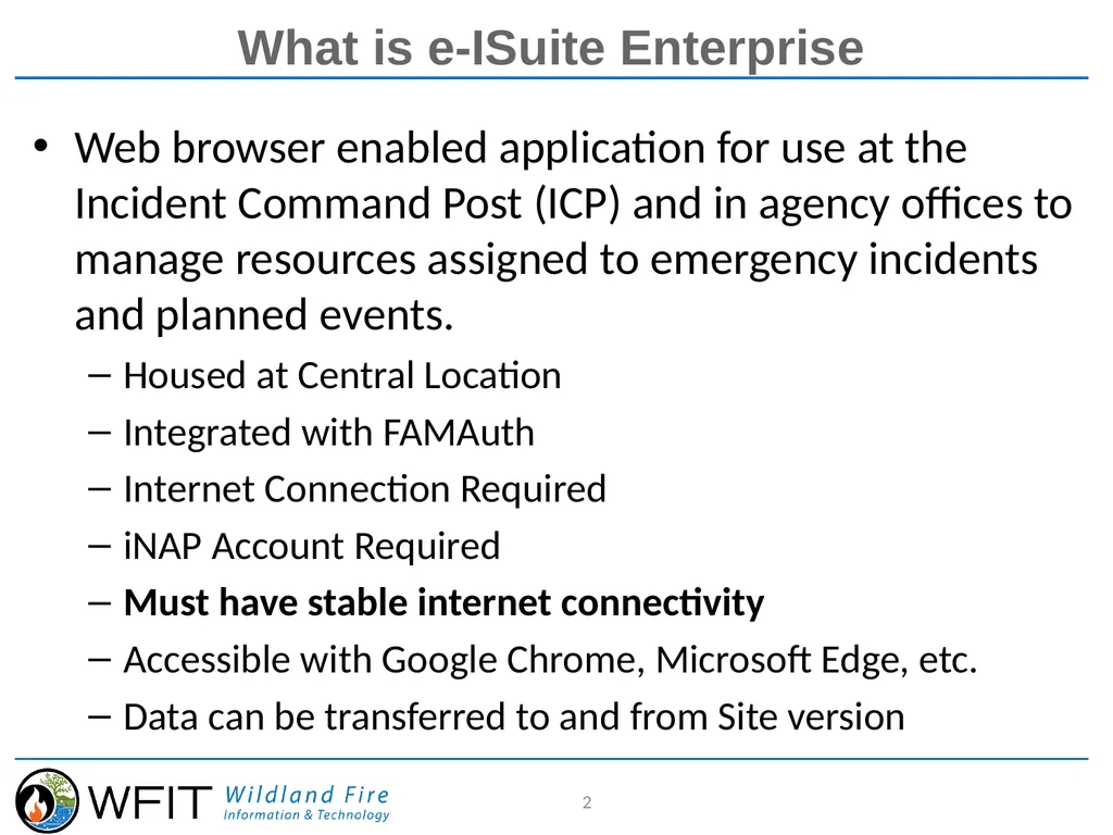 e-ISuite Enterprise Overview What is e-ISuite - slide 2 of 10