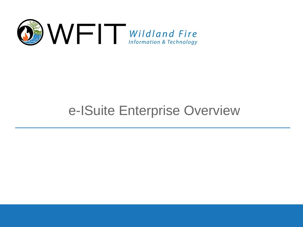 e-ISuite Enterprise Overview What is e-ISuite - slide 1 of 10