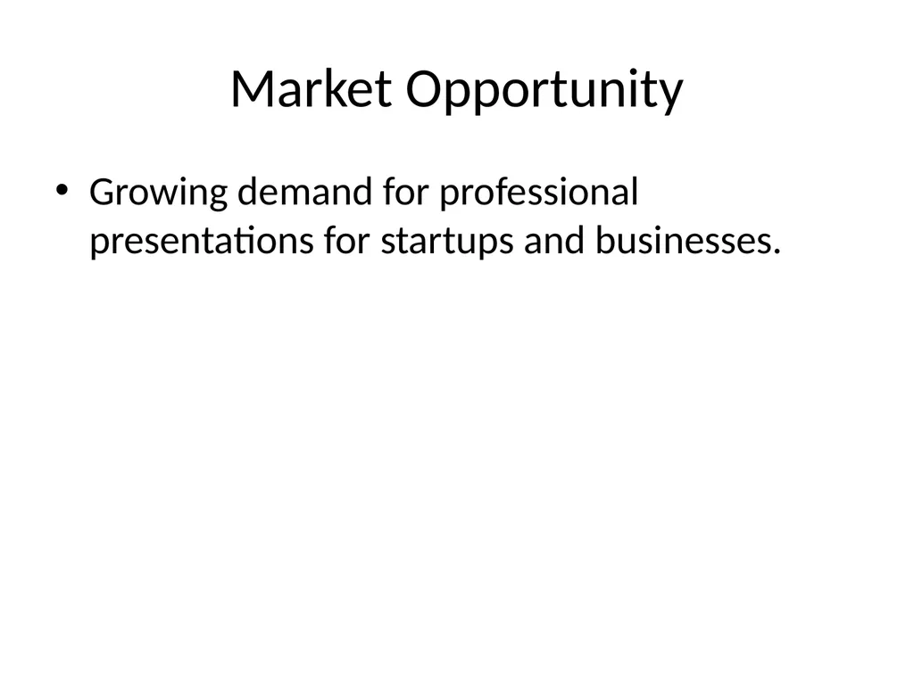 Startup Pitch Deck Clean • Modern • Professional - slide 4 of 9