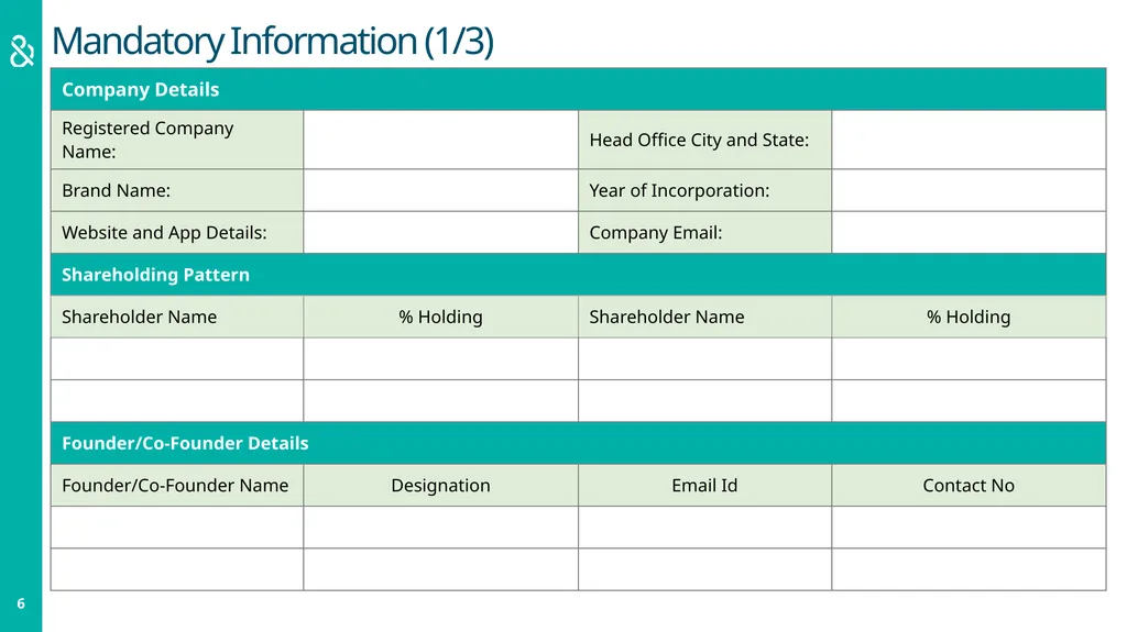 Startup 50: The Trailblazers Nomination Form LEAP - slide 6 of 20