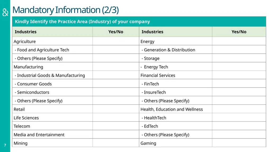 Startup 50: The Trailblazers Nomination Form LEAP - slide 7 of 20