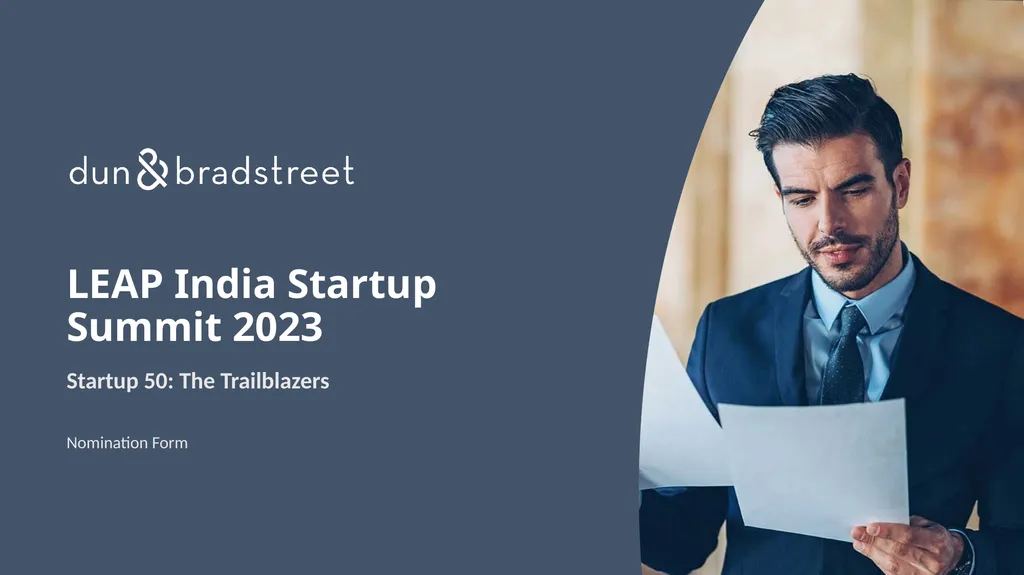 Startup 50: The Trailblazers Nomination Form LEAP - slide 1 of 20