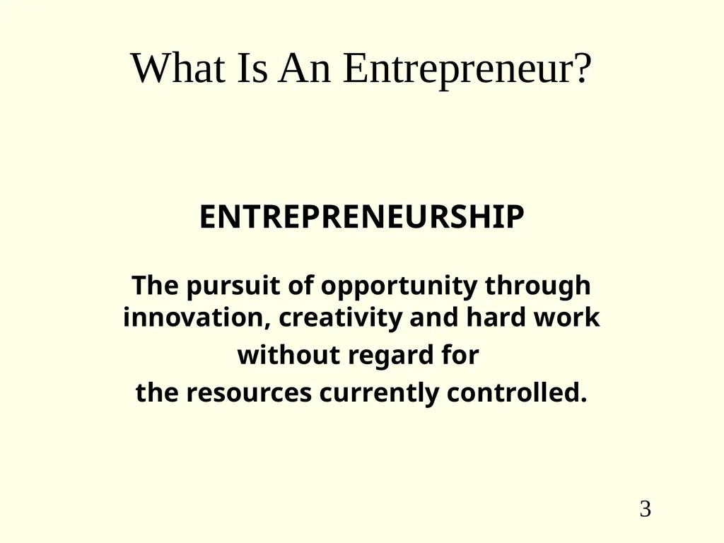 What is an Entrepreneur? ENTREPRENEURSHIP Insane - slide 3 of 15