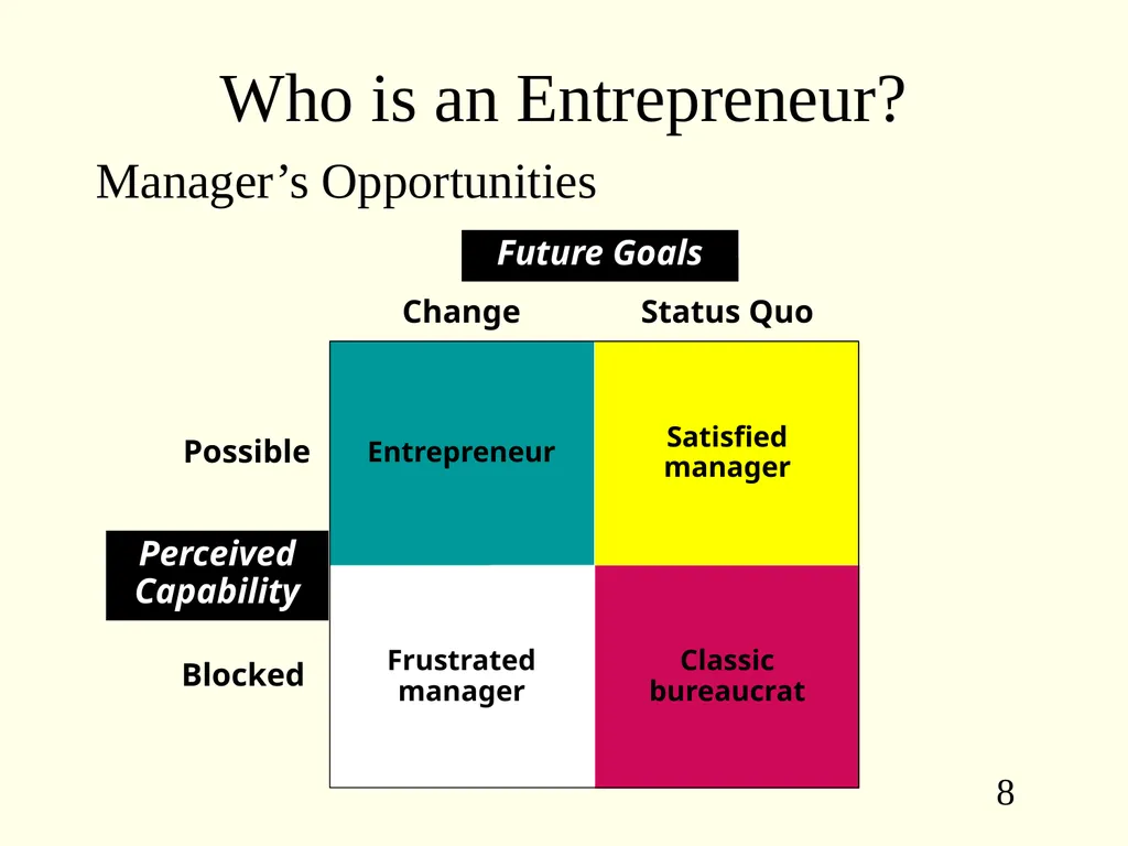 What is an Entrepreneur? ENTREPRENEURSHIP Insane - slide 8 of 15