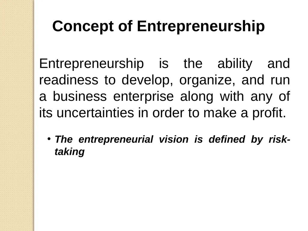 Concept of Entrepreneurship Development and - slide 2 of 13