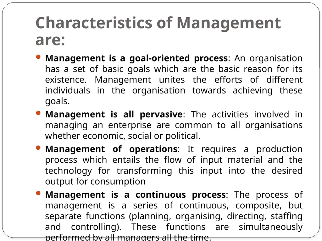 Concept of Management Concept of Management A - slide 4 of 6
