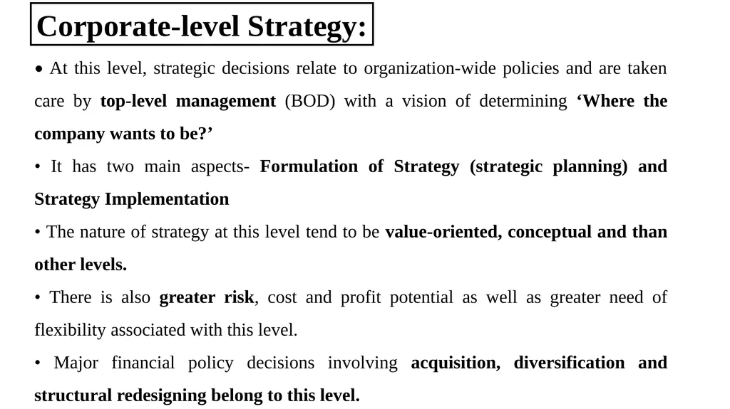 Presentation on Strategic Management for MBA-III - slide 7 of 16