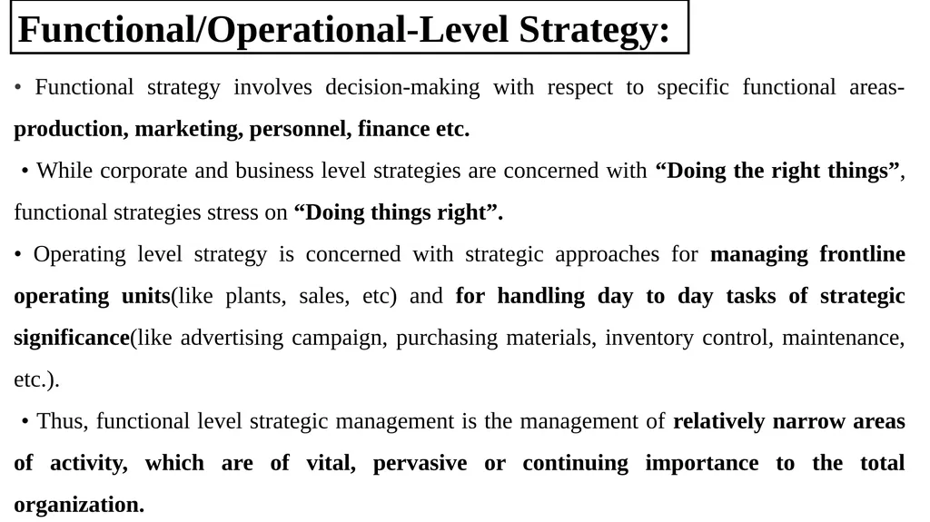 Presentation on Strategic Management for MBA-III - slide 9 of 16