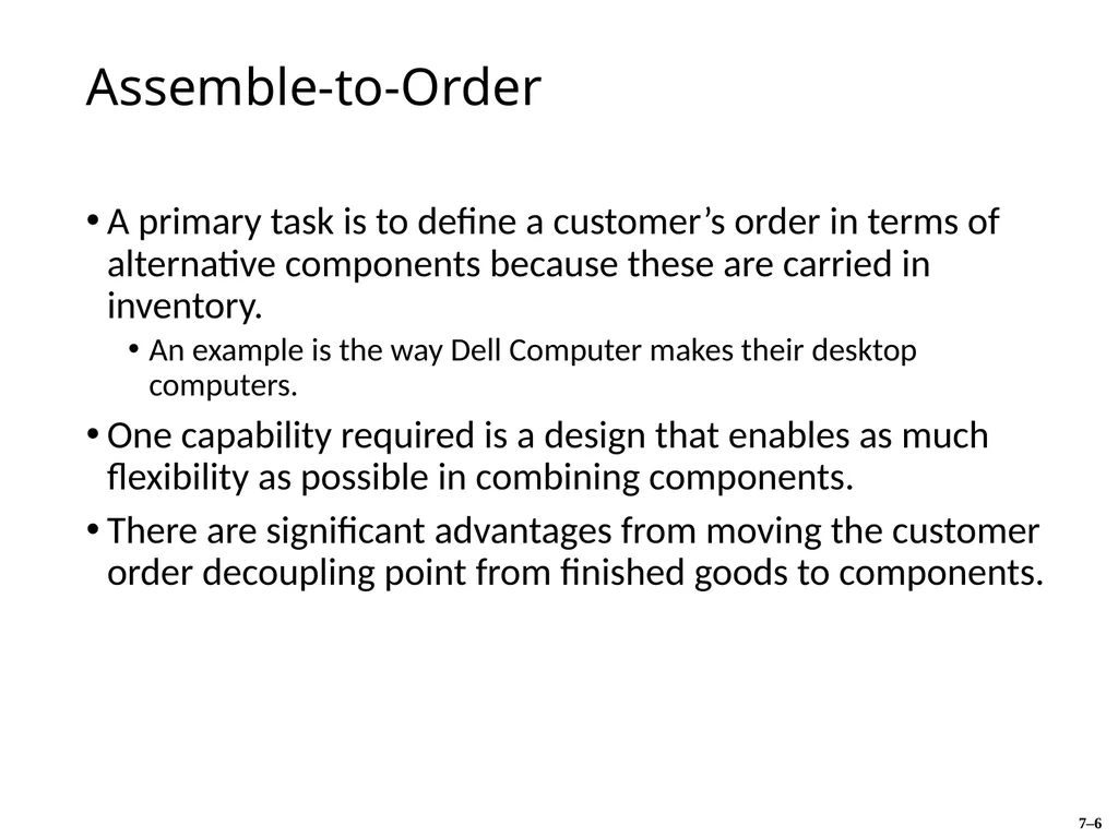 Manufacturing Processes Chapter Seven Chase, R., - slide 6 of 11