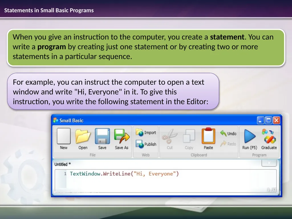 Statements, Properties, and Operations Estimated - slide 3 of 12