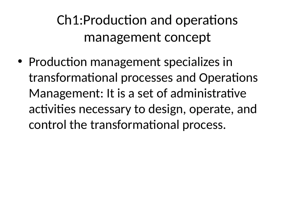 Production and Operations Management - slide 2 of 160