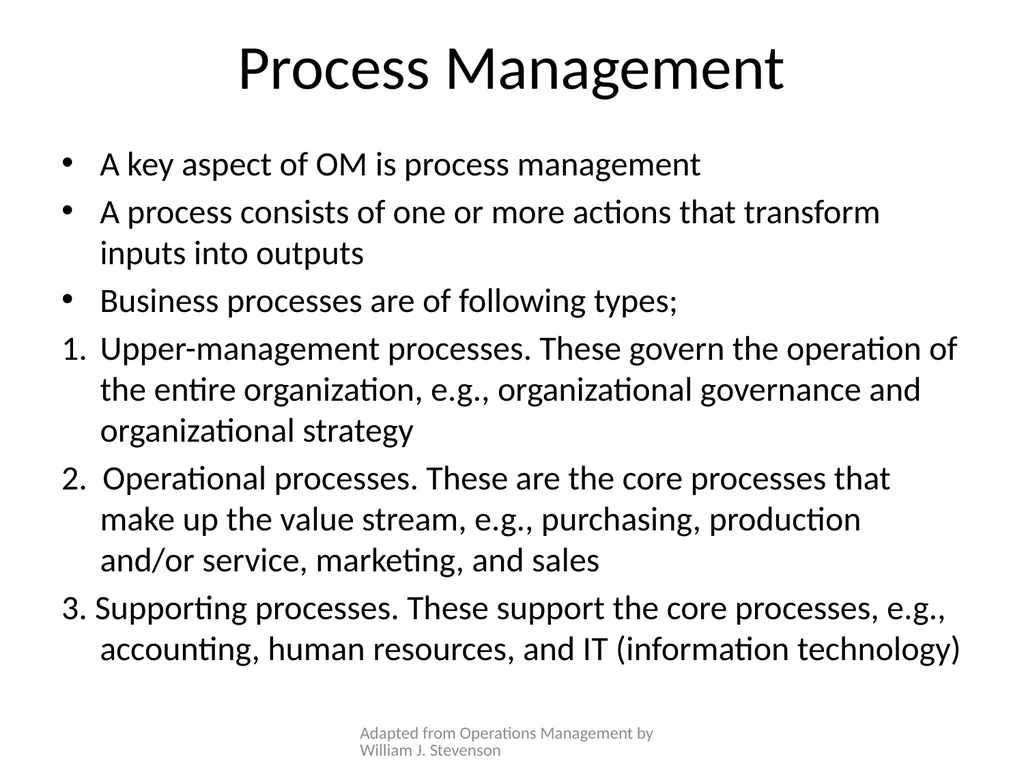 Operations Management Week 01 Adapted from - slide 13 of 19