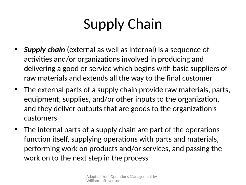Operations Management Week 01 Adapted from - slide 5 of 19