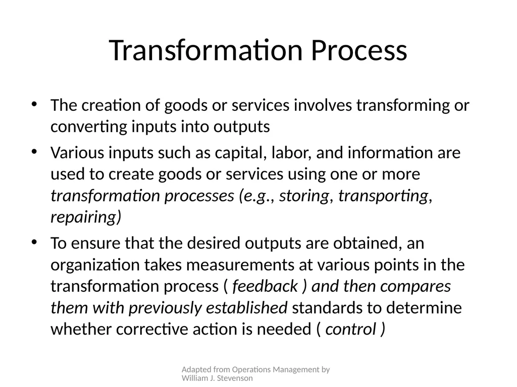 Operations Management Week 01 Adapted from - slide 7 of 19