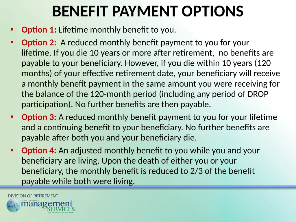 Understanding Your Retirement Benefits Under the - slide 29 of 49