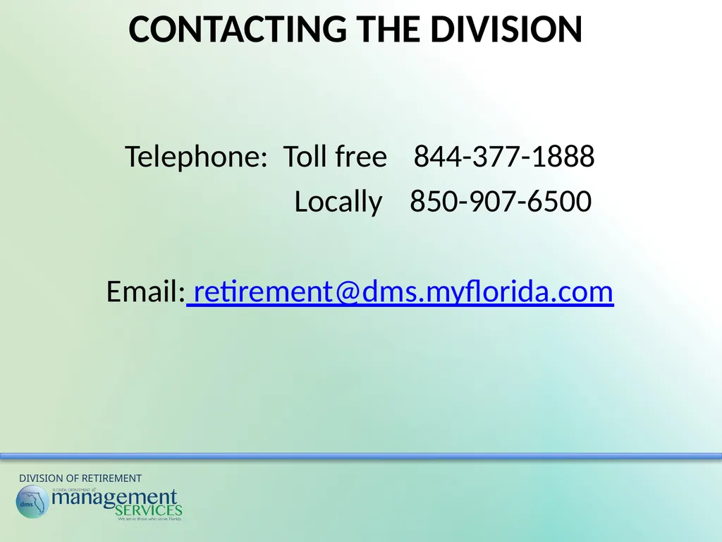 Understanding Your Retirement Benefits Under the - slide 48 of 49