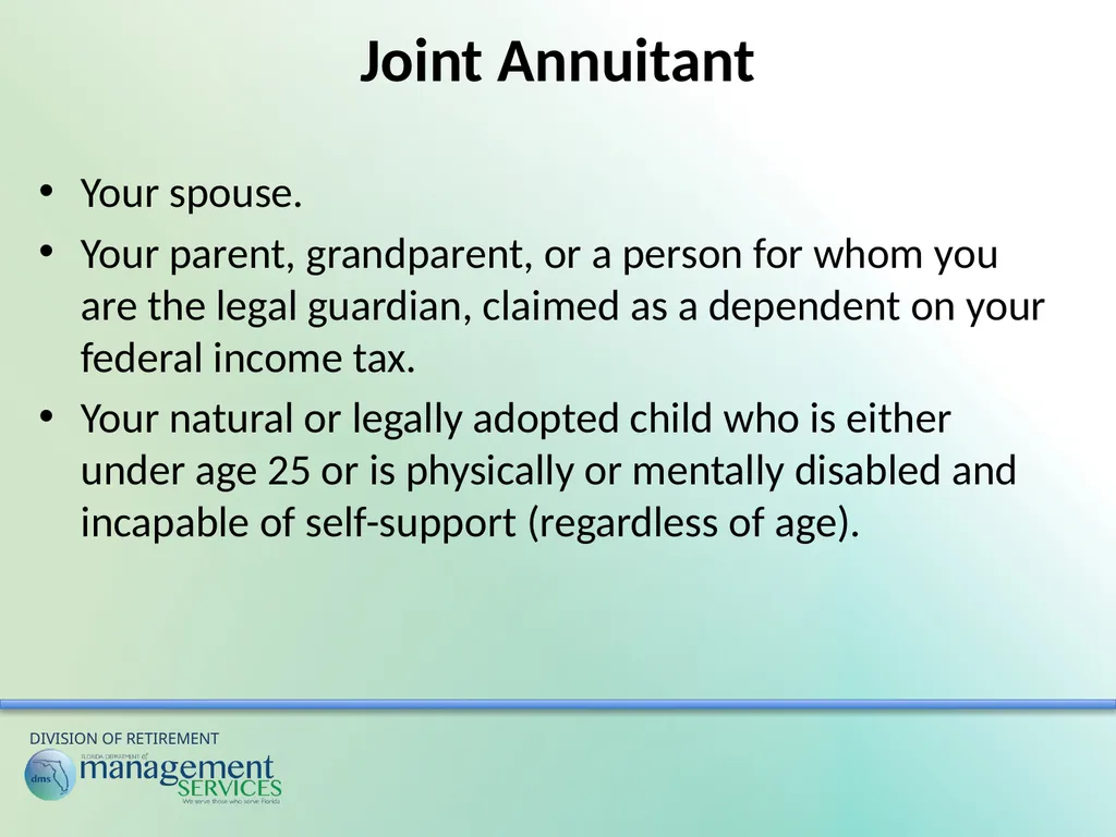 Understanding Your Retirement Benefits Under the - slide 31 of 49