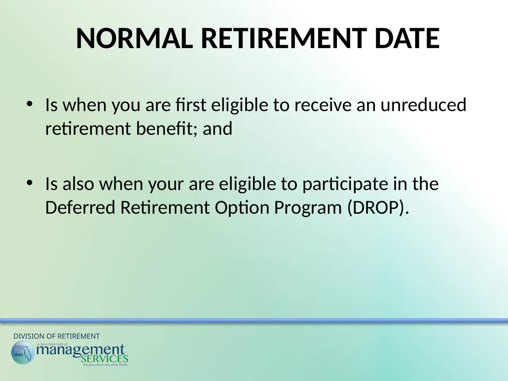Understanding Your Retirement Benefits Under the - slide 11 of 49