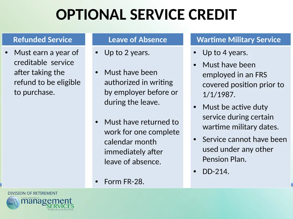 Understanding Your Retirement Benefits Under the - slide 21 of 49