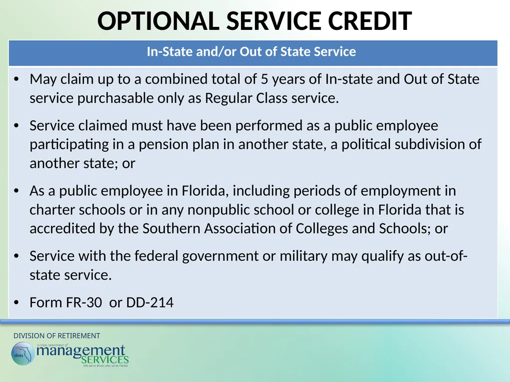Understanding Your Retirement Benefits Under the - slide 22 of 49