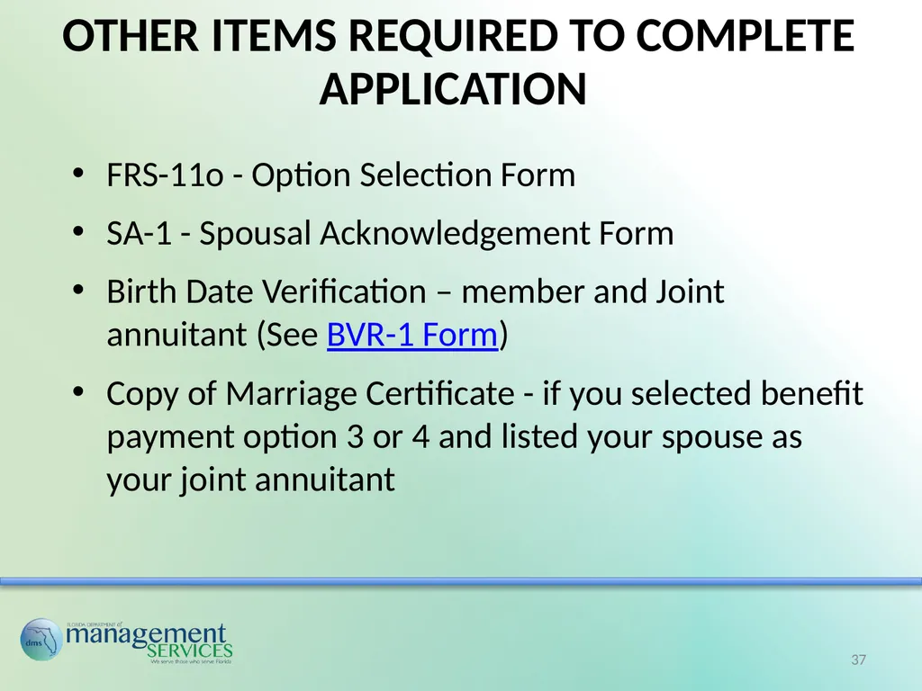Understanding Your Retirement Benefits Under the - slide 37 of 49