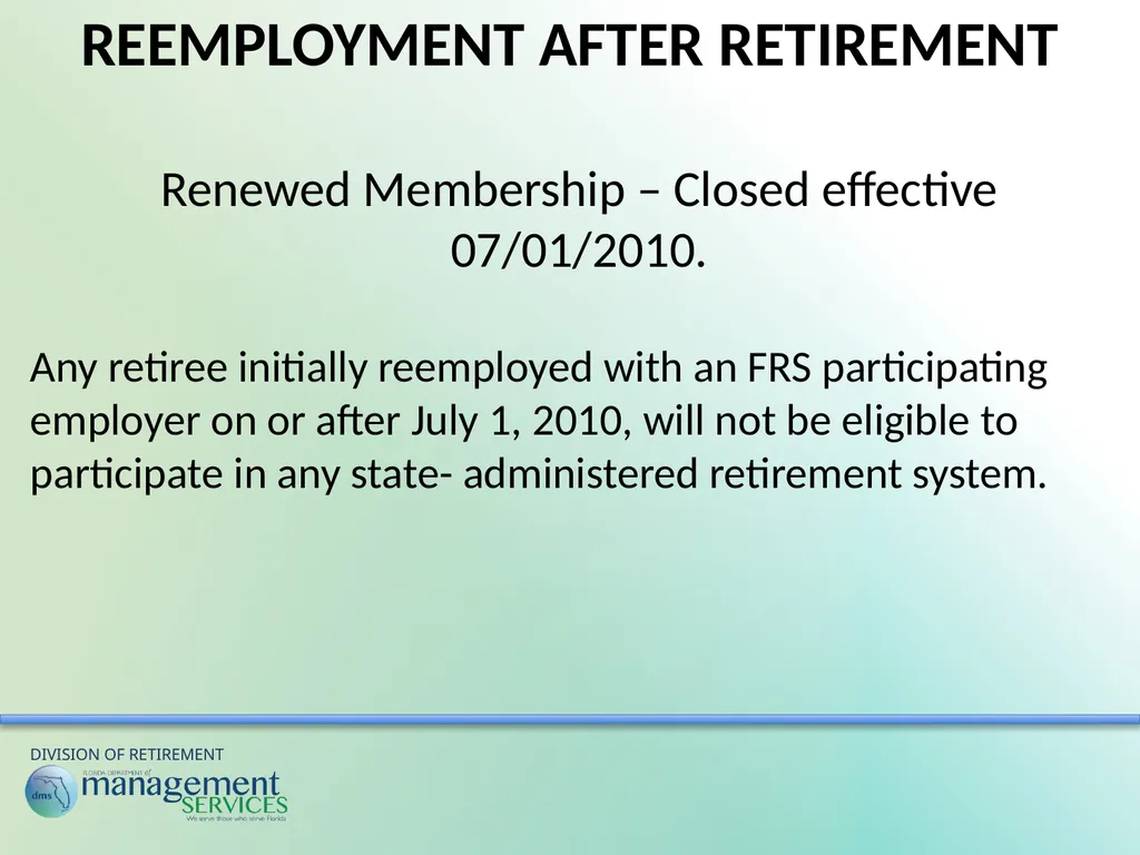 Understanding Your Retirement Benefits Under the - slide 41 of 49