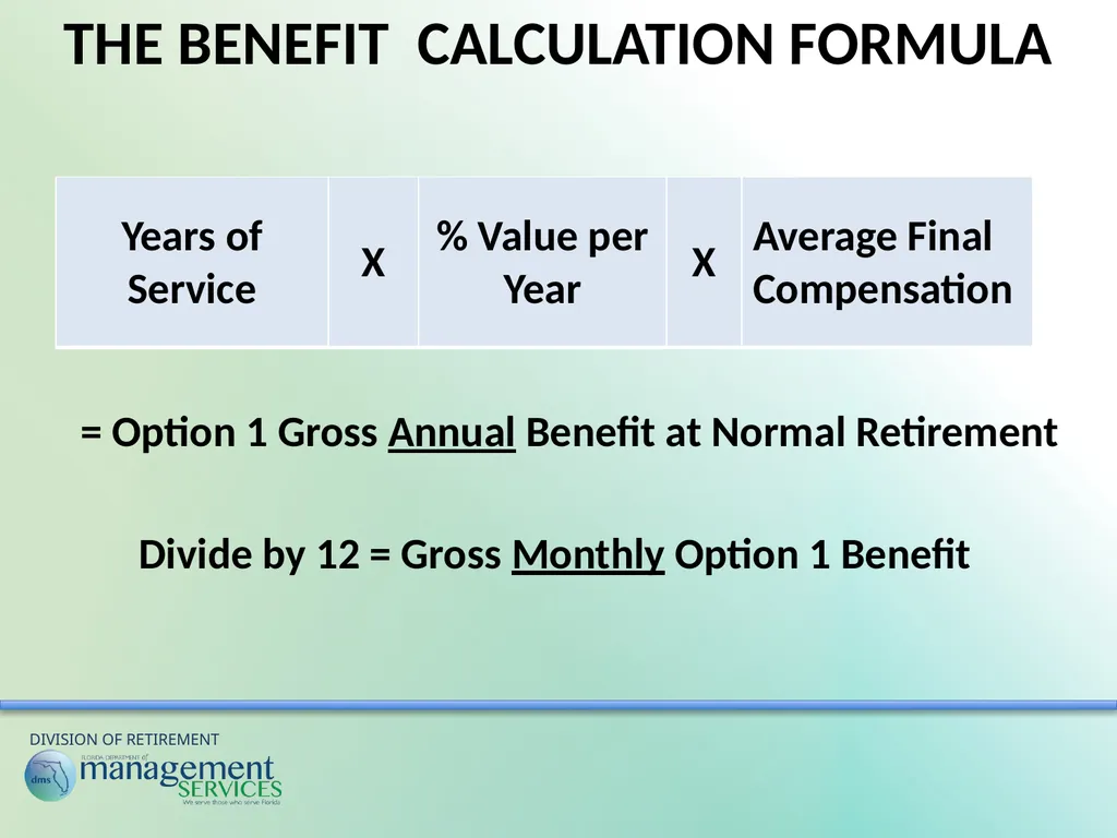 Understanding Your Retirement Benefits Under the - slide 19 of 49