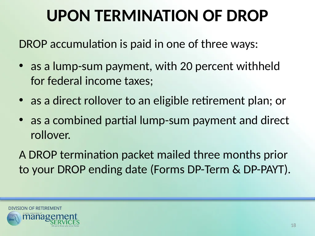 Understanding Your Retirement Benefits Under the - slide 18 of 49