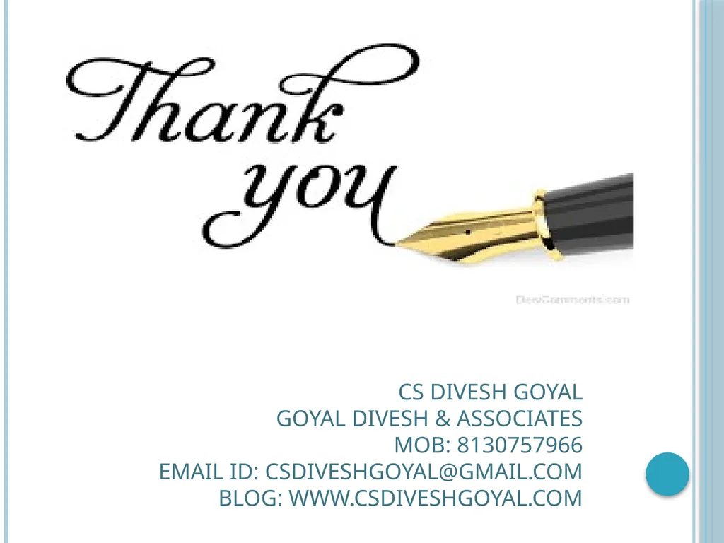 ANNUAL REPORT CS DIVESH GOYAL Practicing Company - slide 48 of 48