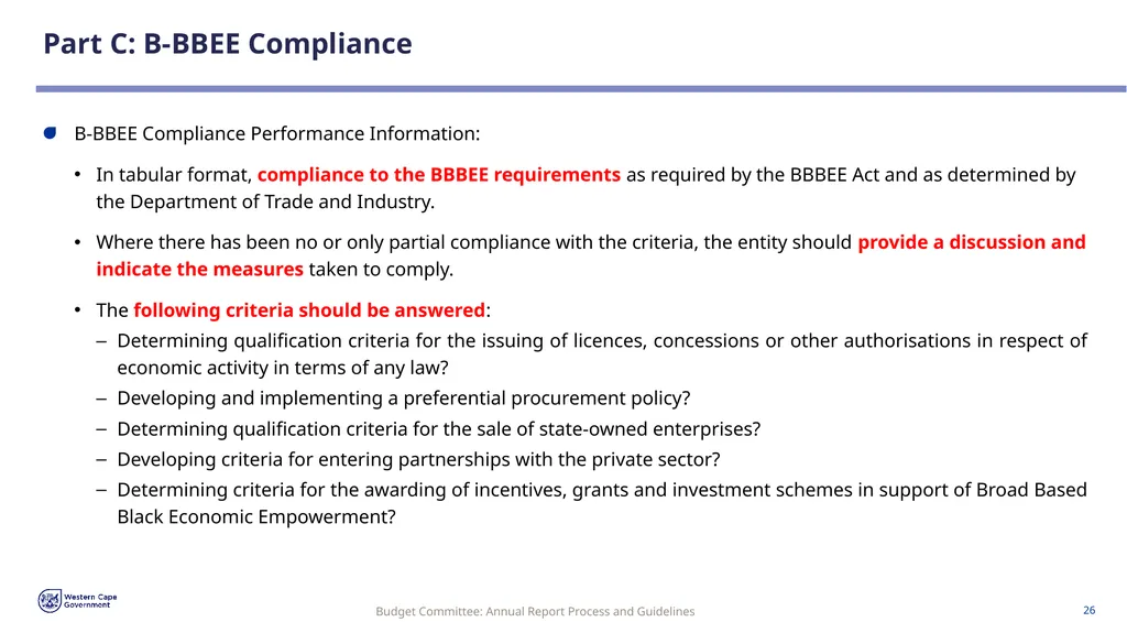 Annual Report Process and Guidelines Budget - slide 26 of 54
