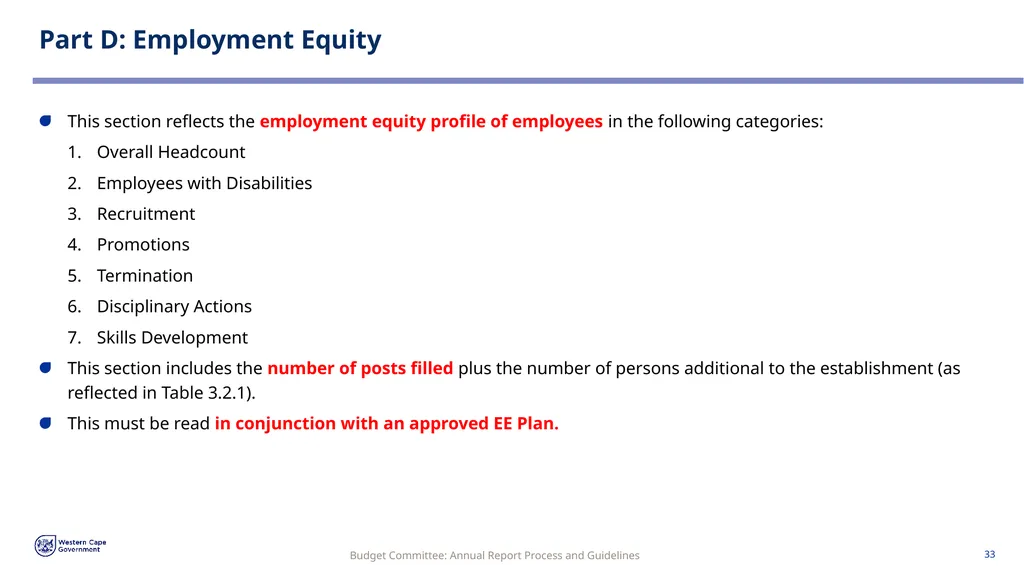Annual Report Process and Guidelines Budget - slide 33 of 54