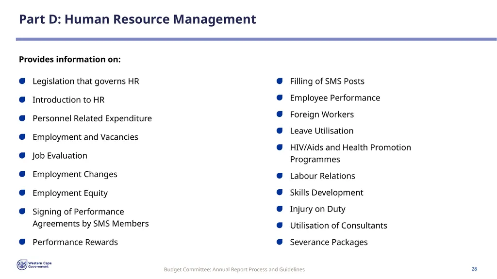 Annual Report Process and Guidelines Budget - slide 28 of 54