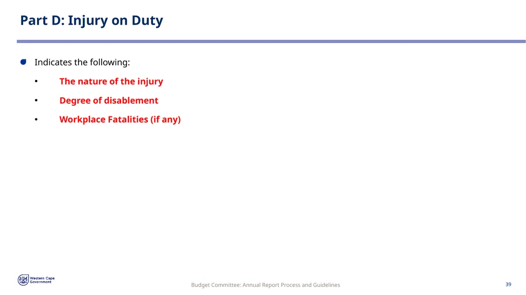 Annual Report Process and Guidelines Budget - slide 39 of 54