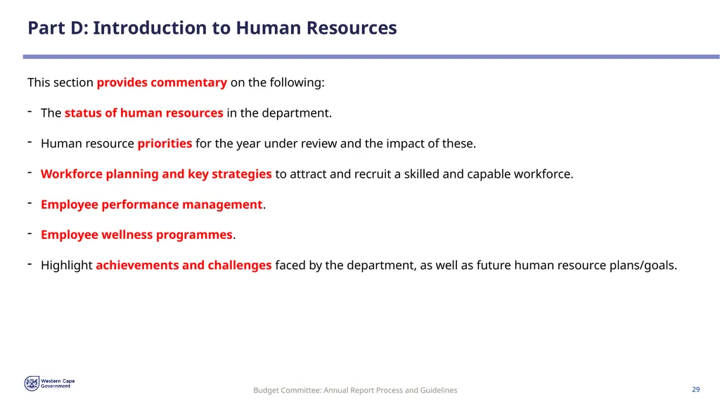 Annual Report Process and Guidelines Budget - slide 29 of 54