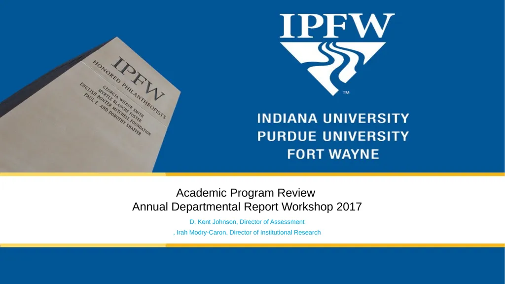 Academic Program Review Annual Departmental Report