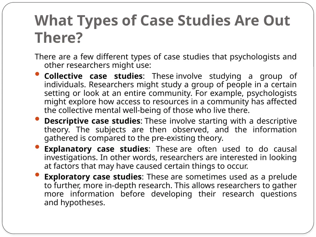 Case Study Method A case study is a detailed study - slide 10 of 11