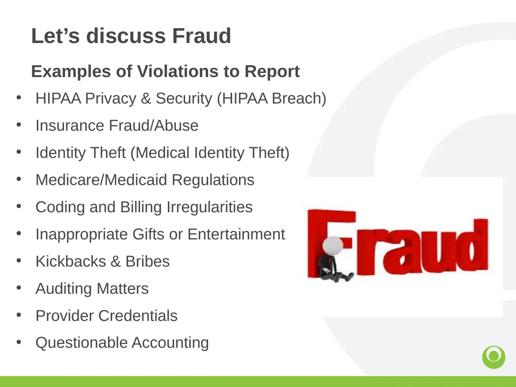 Corporate Compliance What is Compliance Training ? - slide 10 of 30