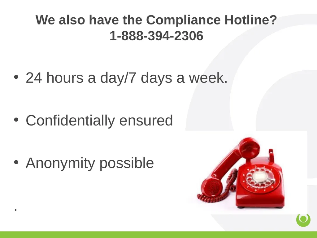 Corporate Compliance What is Compliance Training ? - slide 8 of 30