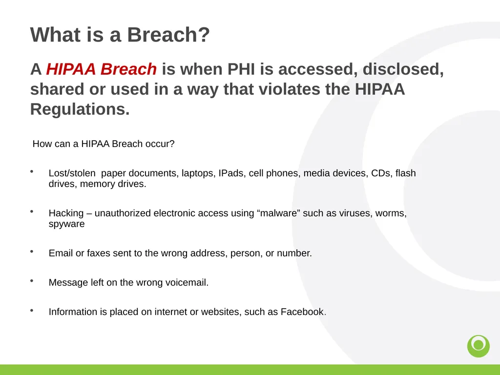 Corporate Compliance What is Compliance Training ? - slide 19 of 30