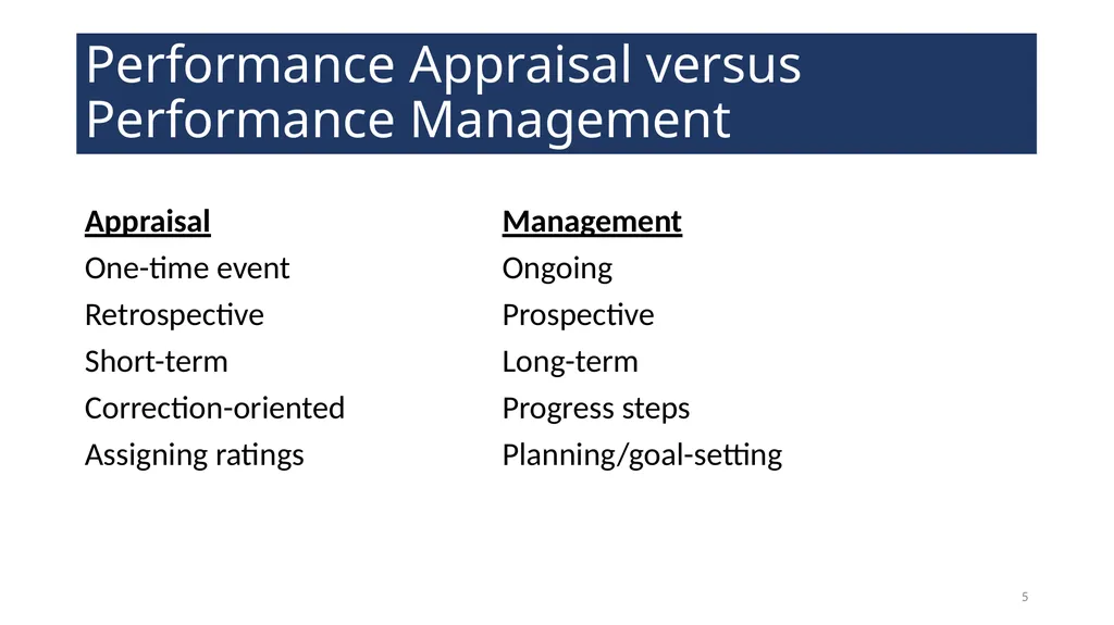 Performance Management Training for Supervisors - slide 5 of 21